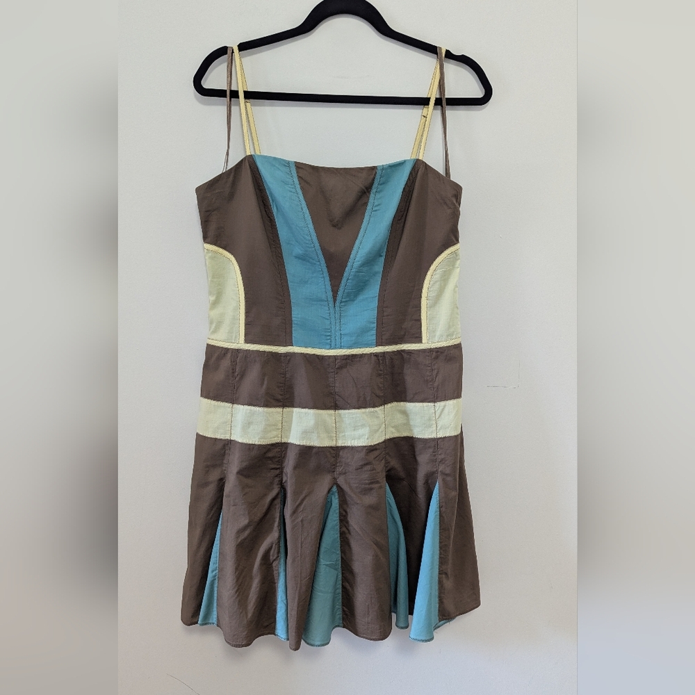 BCBG Max Azria Vintage (2000s) Multi color spaghetti straps.